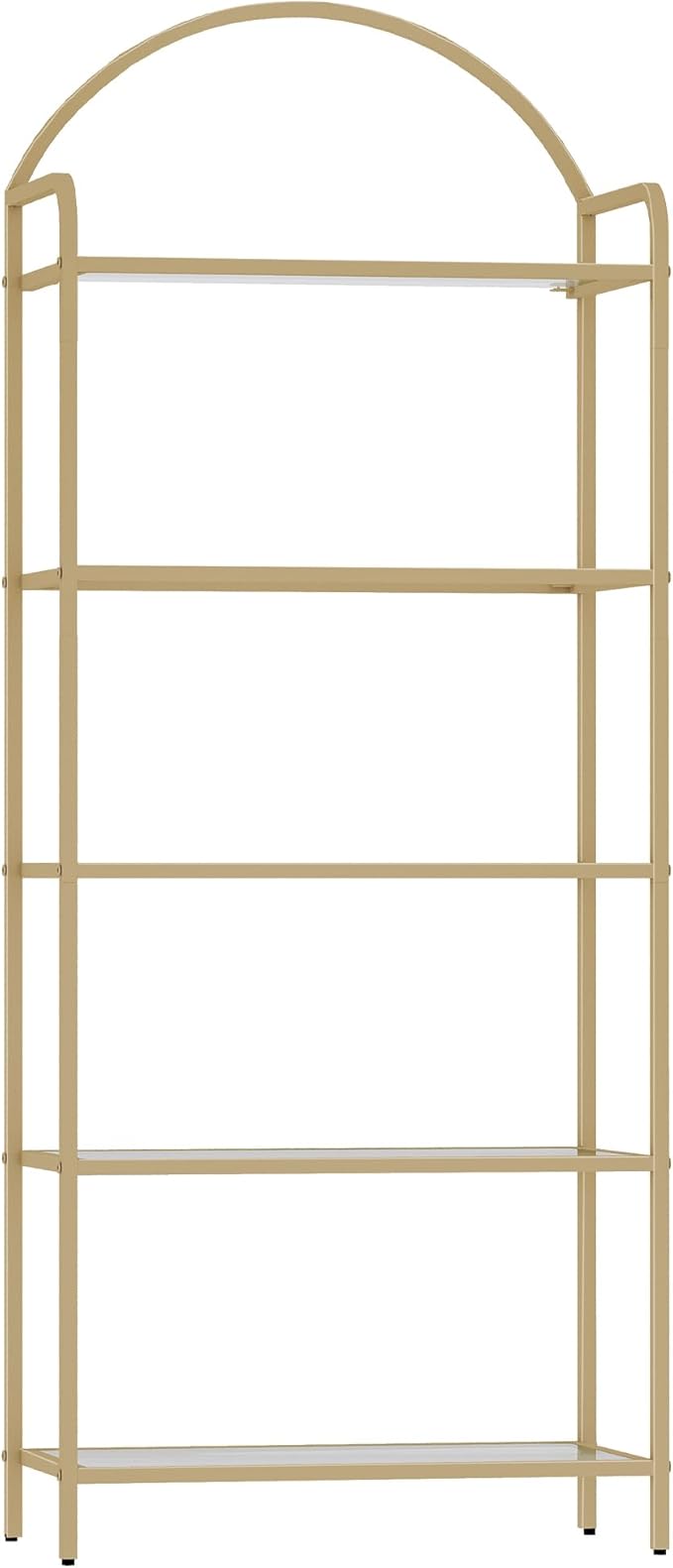 Hzuaneri Bookcase Bookshelf, Tempered Glass Bookshelves, Slim Shelving Unit by Hzuaneri