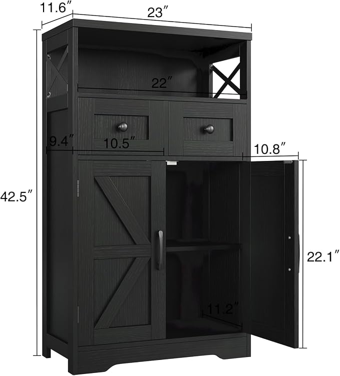 Befrases Set of 2 Black Storage Cabinet - Image 3