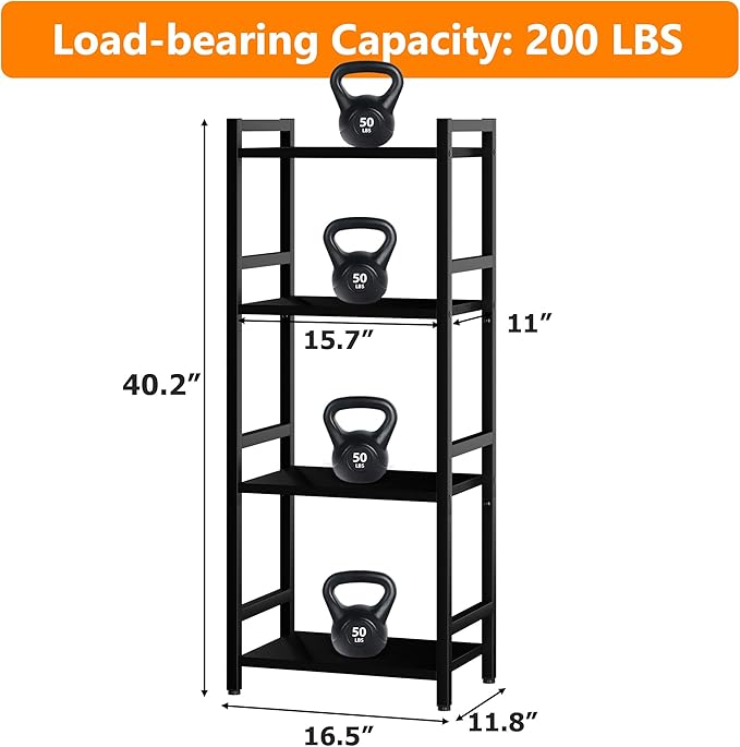 Book Shelf, 4 Tier Bookcase - Image 2