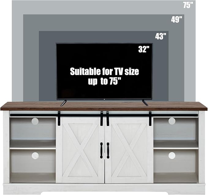 AMERLIFE 66" Farmhouse TV Stand - Image 6
