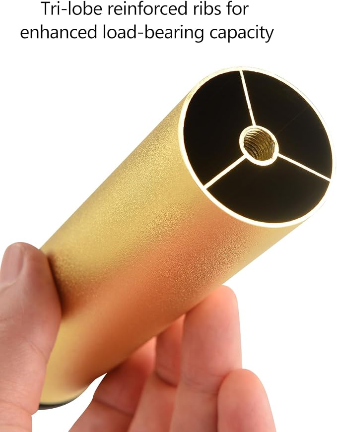 4 Pack Gold Metal Furniture Legs M8 Replacement Sofa Legs Screw in 4.7 Inch - Image 7