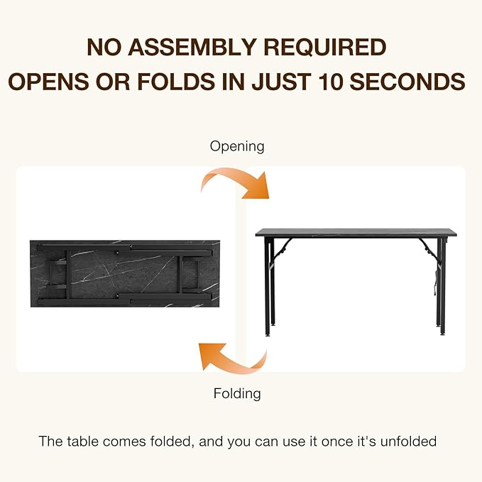 TEMI Small Computer Desk Folding Table - Image 4