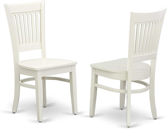 East West Furniture NDVA5-LWH-W 5 Piece Dining Table Set - Image 4
