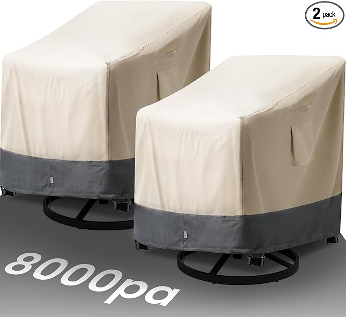 Extra Heavy Duty Outdoor Chair Covers Waterproof by Kikcoin
