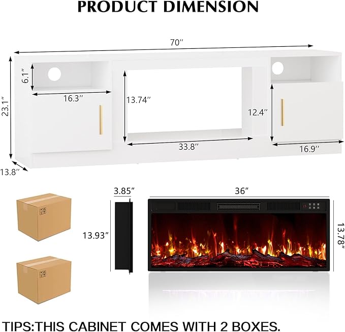 Lemberi Fireplace TV Stand - Image 2