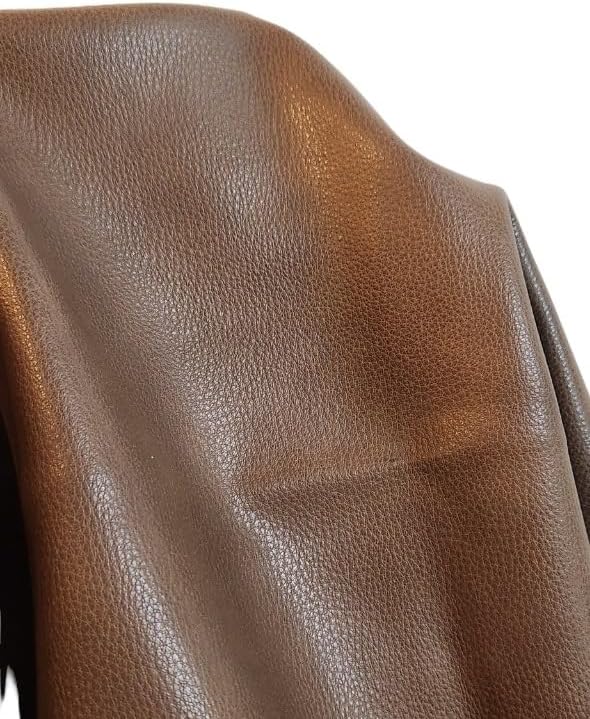 Walnut Brown Soft Faux Leather Fabric PU Leather by The Yard Synthetic Pleather by NATLeathers