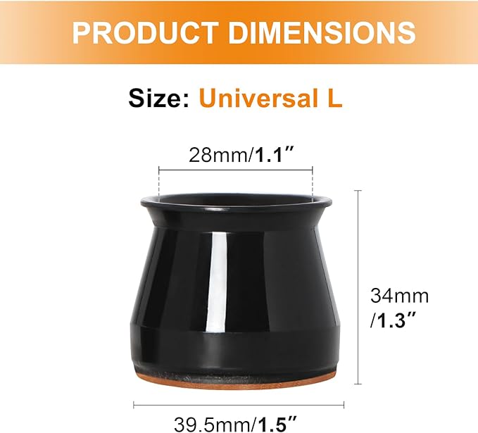 24 Pcs Chair Leg Floor Protectors - Image 7