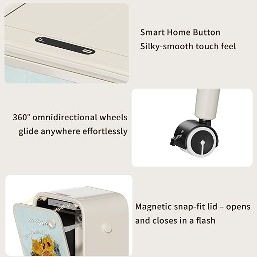 MRBIN Stainless Steel Motion Sensor Trash Can Bathroom - Image 7