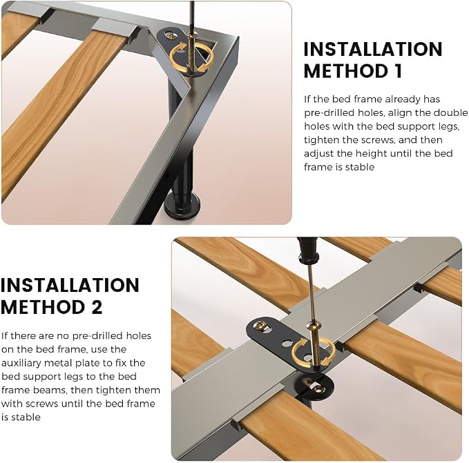 Adjustable Height Bed Frame Support Leg, Metal Bed Frame Support Legs - Image 8