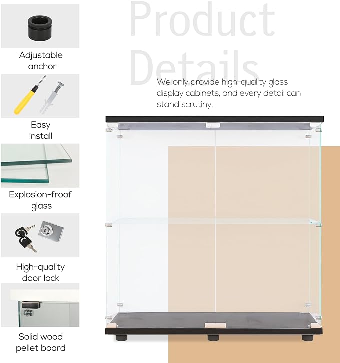 GDJAASJI Glass Display Cabinet - Image 4
