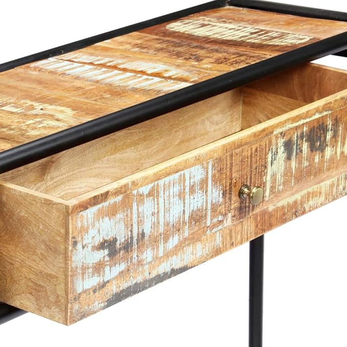 Console Table 46.5"x11.8"x29.5" Solid Reclaimed Wood End Table End Tables - Image 8