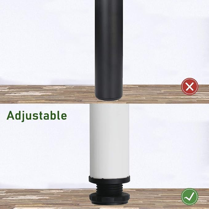 QLLY 16 Inch Adjustable Metal Coffee Table Legs, Heavy Duty Round Furniture Legs - Image 4