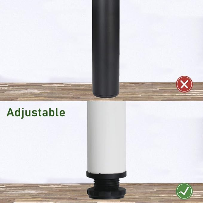 QLLY 30 inch Adjustable Metal Desk Legs, Heavy Duty Furniture Table Legs - Image 5
