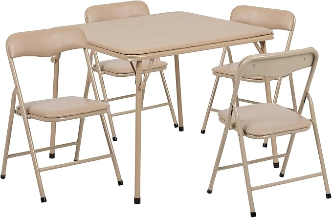 Flash Furniture Mindy Kids 5-Piece Folding Square Table and Chairs Set by FlashFurniture