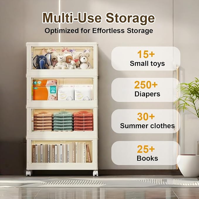 5-Tier Foldable Storage Cabinet - Image 6