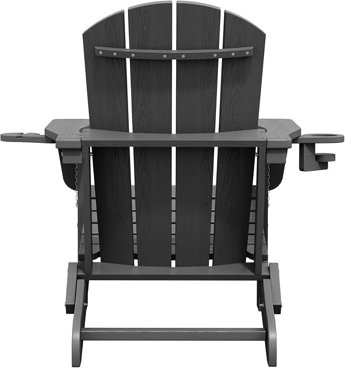 SERWALL Foldable Adirondack Chair Set of 6, HDPE Adirondack Chair - Image 12