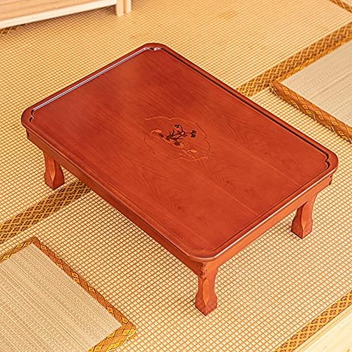 Korean Style Square Folding Coffee Table, Hand-Painted Wooden Dining Table - Image 6