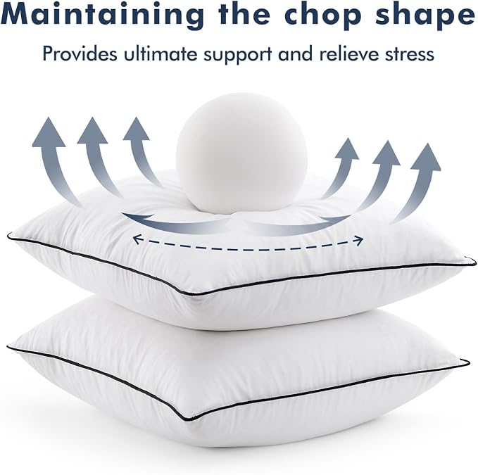 MIULEE Goose Feather Down 22x22 Pillow Insert Set of 2 - Image 6