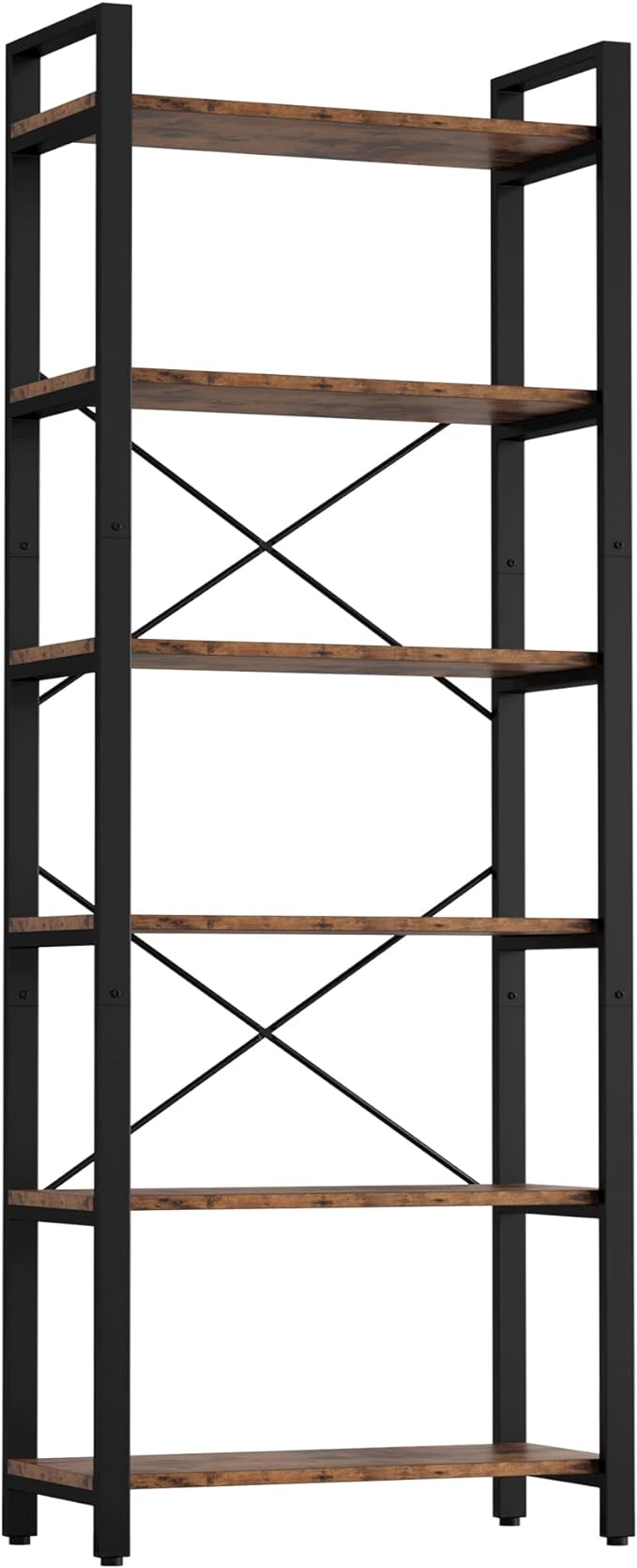 IRONCK Bookshelf 6-Tier Ladder Shelf 110lbs Display Shelf Vintage Industrial by IRONCK