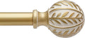 QDWIS Gold Curtain Rods for Windows 66 to 120 inch, Rustic Decorative Drapery by Unknown