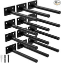 LEOPO 12-Pack 6 inch Floating Shelf Brackets, Hidden Shelf Bracket by FinestHomeDecor