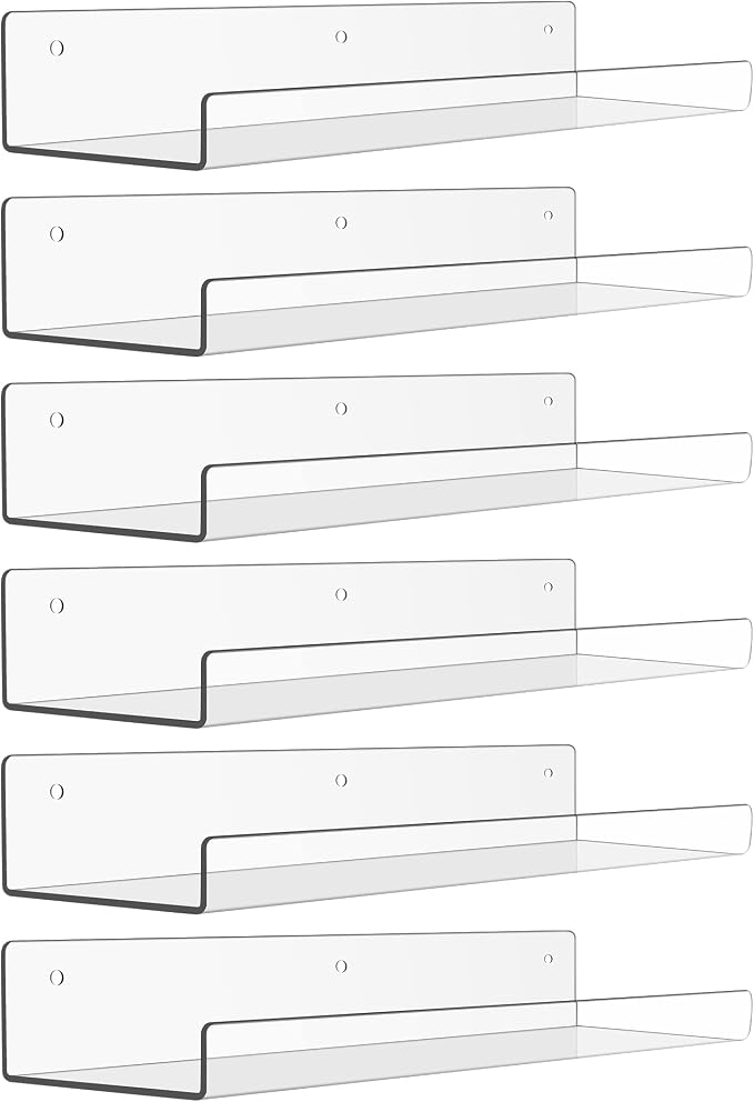 upsimples 6 Pack Acrylic Shelves by upsimples