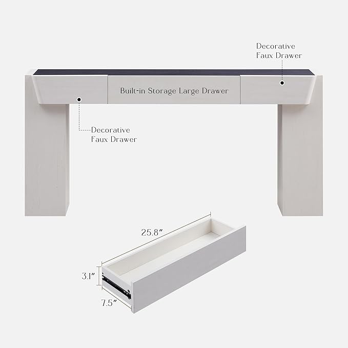 JXQTLINGMU 63" Long Wood Console Table - Image 7