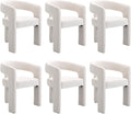 BESTANO Set of 6 Modern Velvet Fabric Upholstered Dining Chairs by BESTANO
