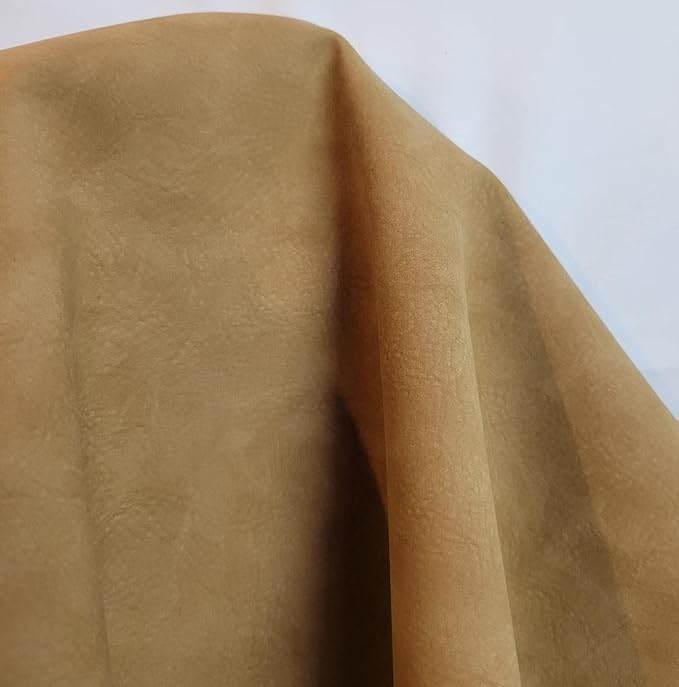 NAT Leathers | Wheat Tumbled Nubuck Calf Soft Faux Vegan Leather PU {Peta - Image 2