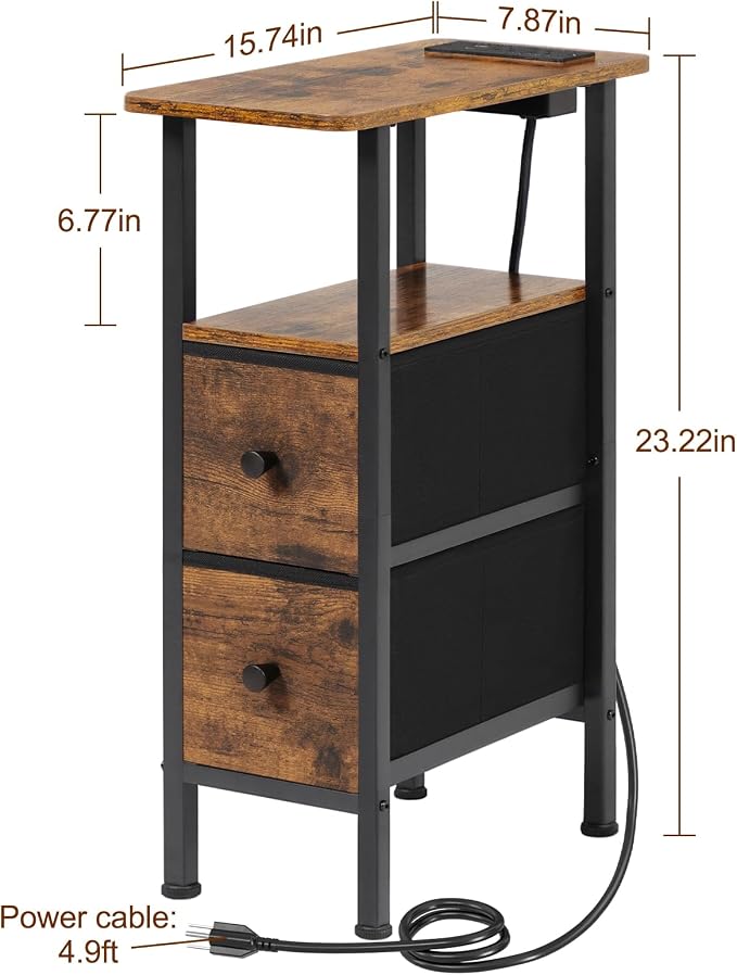 LOAKEKEL Narrow Nightstand - Image 3