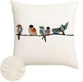 RABUSOFA Outdoor Pillow Covers Waterproof 18x18 Inch, Outdoor Bird Lumbar Throw by RABUSOFA