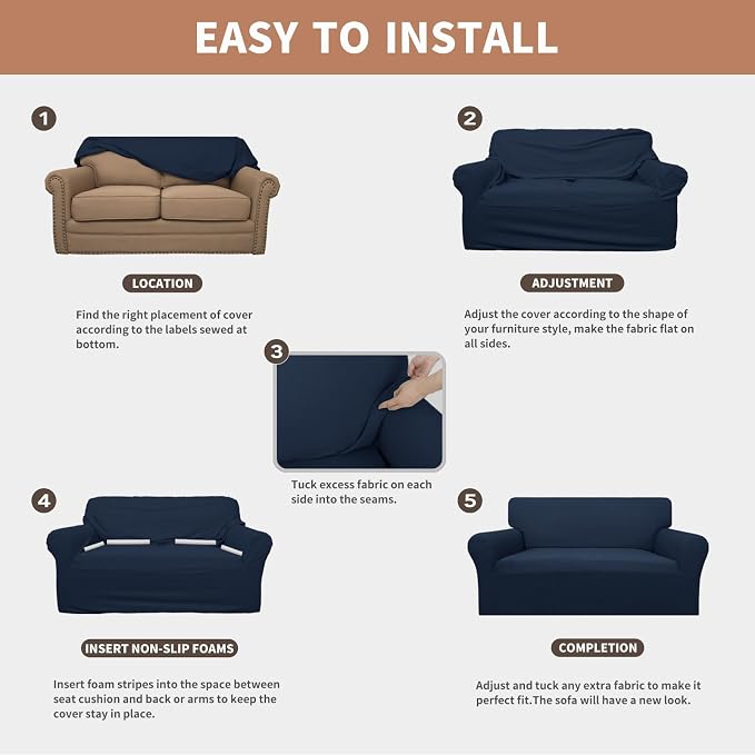 Easy-Going 100% Waterproof Chair Couch Cover, Dual Waterproof Sofa Cover - Image 5