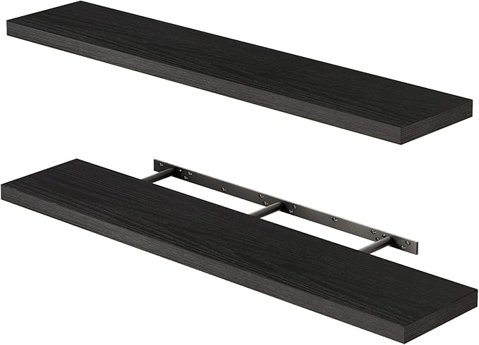 Fixwal Floating Shelves for Wall, 47.2" Long Heavy Duty Wall Mounted Rustic by Fixwal