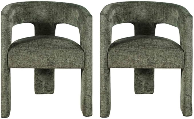 Jofran Gwen Jacquard Upholstered Accent Chair, Modern Luxury Plush Sculptural by Jofran+Inc.