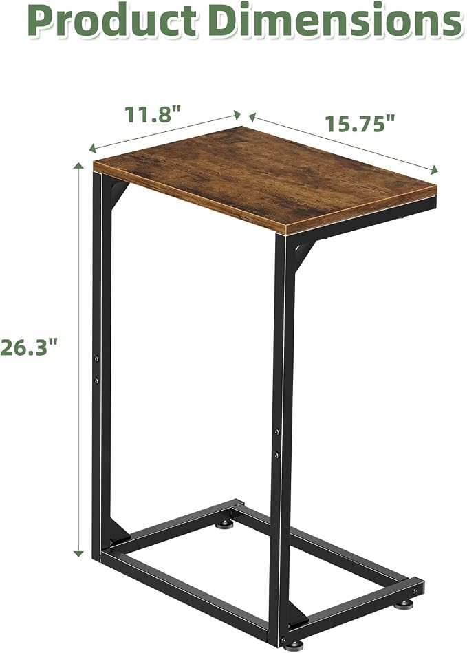 Simple Trending C Shaped End Table, Small Side Table, TV Trays - Image 3
