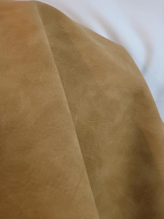 NAT Leathers | Wheat Tumbled Nubuck Calf Soft Faux Vegan Leather PU Peta - Image 4