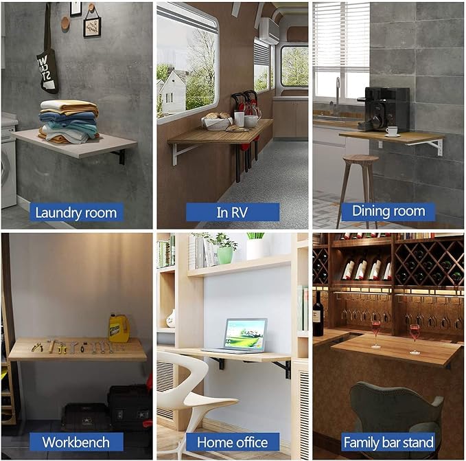 Need Fold Wall Mounted Table Folding Workbench Length 47.2" Width 20" Perfect - Image 4