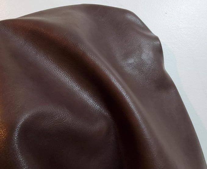 NAT Leathers | Brown Soft Faux Leather Fabric Sheet PU | 2 Yards Cut by The - Image 5