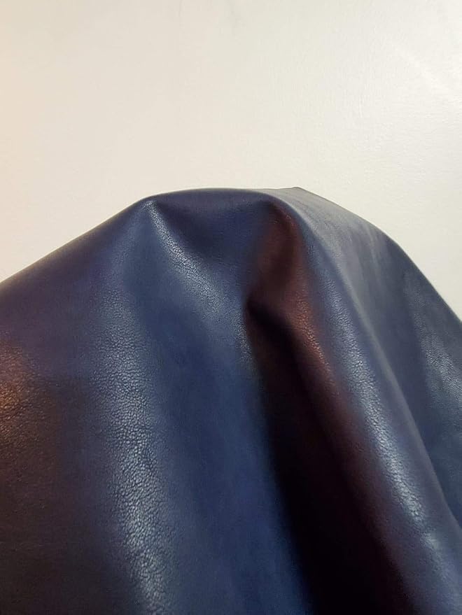 NAT Leathers | Navy Soft Faux Vegan Leather PU | 1 Yard Cut by the Yard | - Image 3