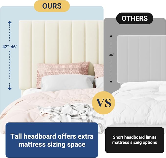 Allewie Full Size Storage Bed Frame, Vertical Channel Tufted Adjustable - Image 7