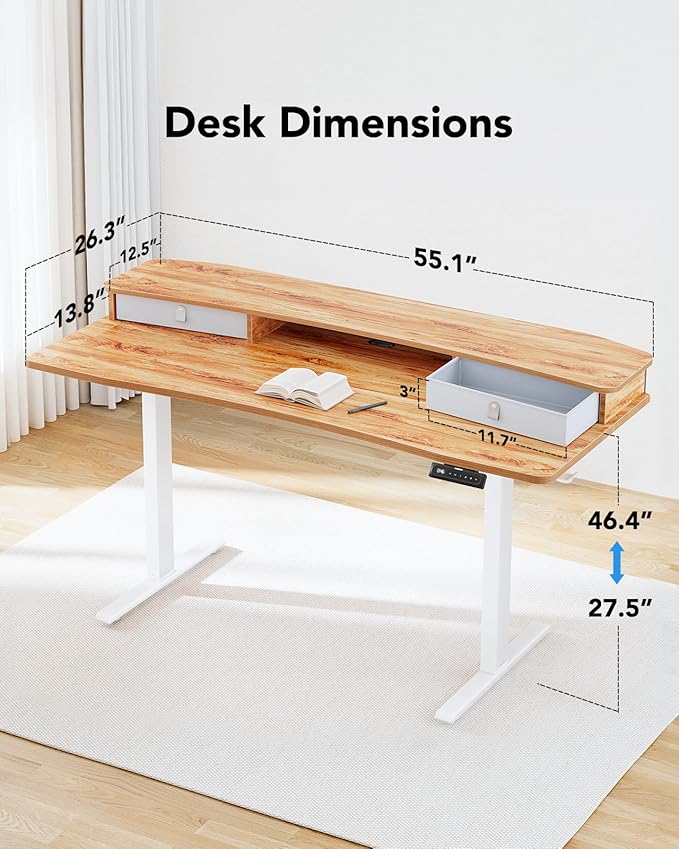 HUANUO 55″ x 26″ Electric Standing Desk - Image 3