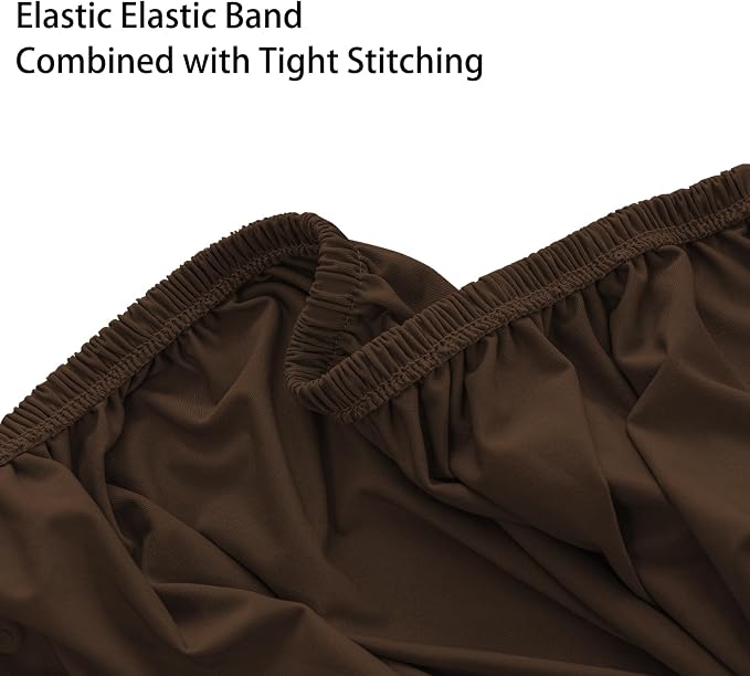 Super Stretch 40x40x15 inch Square Ottoman Cover- Soft Form Fit Ottoman Cover - Image 6