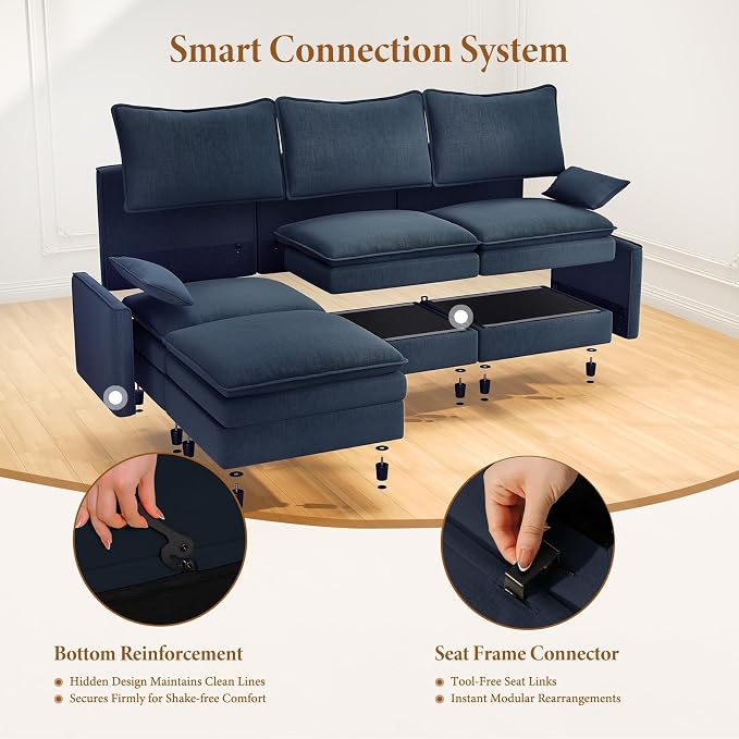 Vesgantti Large Modular Sectional Sofa, Big Comfy Cloud Couch - Image 6