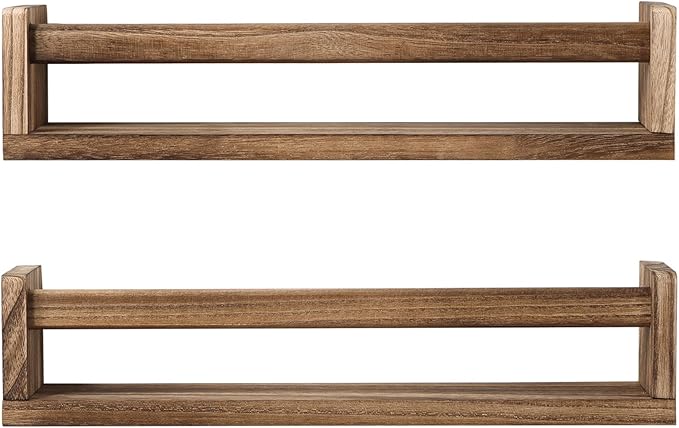JORIKCHUO Nursery Book Shelves, Kitchen Spice Rack, or Rustic Wall Mounted by JORIKCHUO