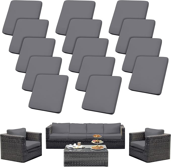Outdoor Cushion Covers Set, Replacement by SUKAIKEQA