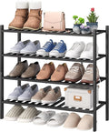 viewcare 4-Tier Black Bamboo Shoe Rack by VIEWCARE