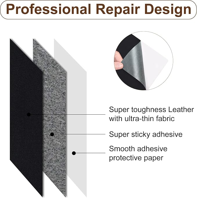 Numola Leather Repair Patch 3×4 inch Self-Adhesive Leather Repair Tape - Image 3