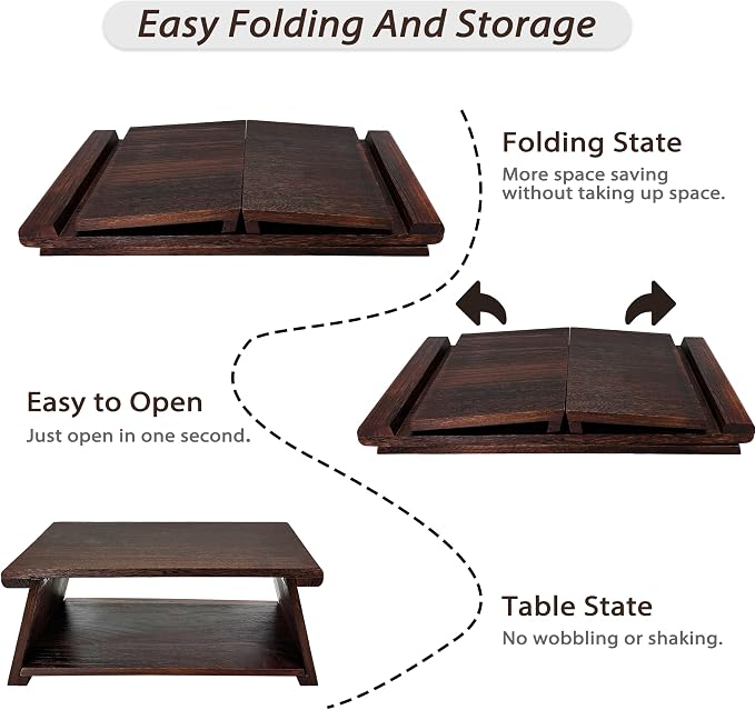 Japanese Low Floor Table Folding Coffee Tables - Image 5