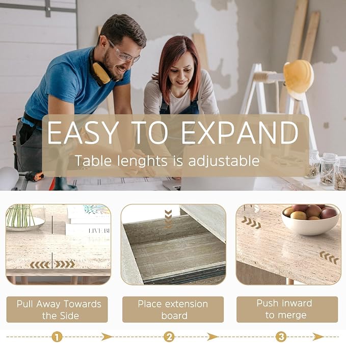 Henf 9 Pieces Extendable Dining Table Set - Image 4