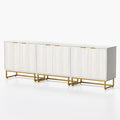 EYYTHUNG Fluted Cabinet with Storage Set of 3, Sideboard Buffet Cabinet with by EYYTHUNG
